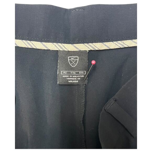 Nike Golf Shorts Mens 42 Pleated Front Chino Athletic Classic Casual Navy Blue - Picture 4 of 13